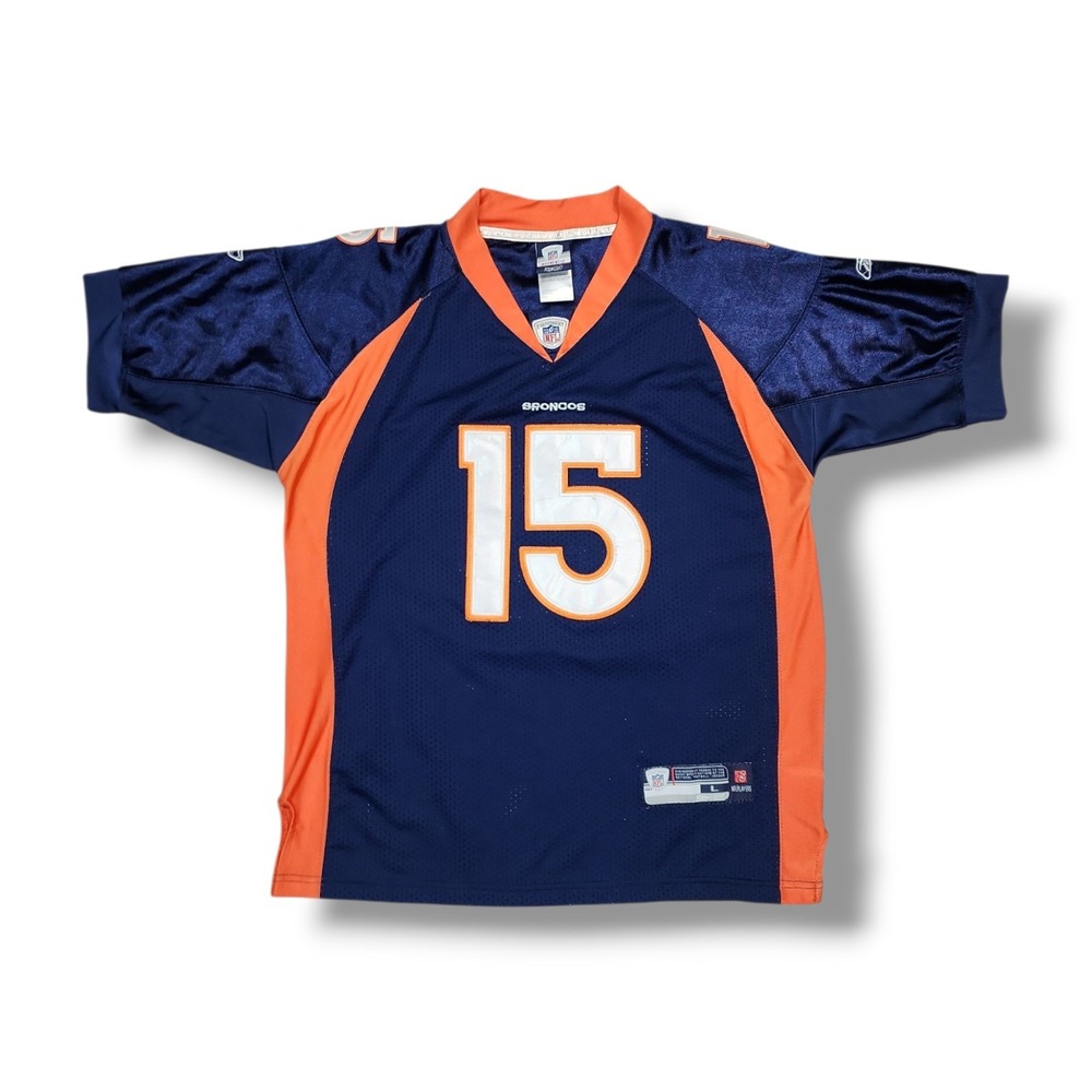 Authentic Reebok NFL Denver Broncos Tim Tebow‎ #15 Youth's L Made In Russia